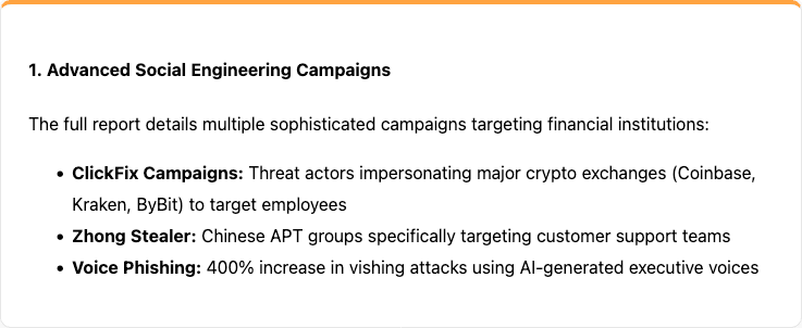 Overview of advanced social engineering mentioning 3 campaigns - clickfix, zhong, and voice