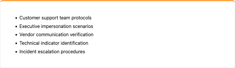 Phishing defense program elements